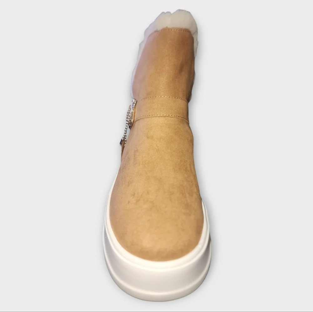 J/SLIDES Urban Sport Jasper Fur Lined Platform Booties, Womens 7​ - Picture 4 of 7